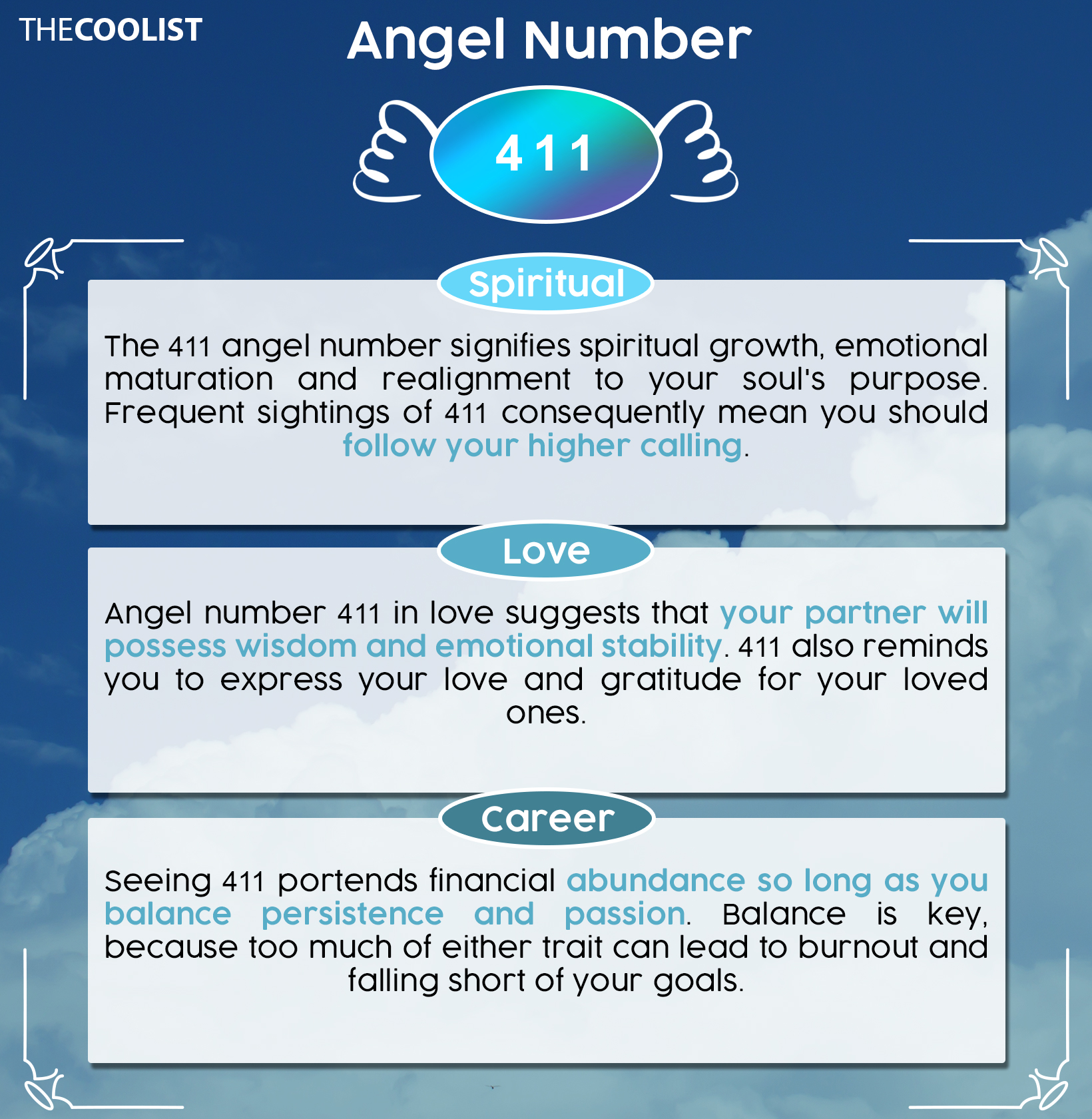  411 Angel Number ความหมาย - สัญลักษณ์ทางจิตวิญญาณ