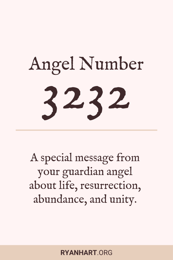  Anxo número 3232: 3 significados espirituais de ver 3232