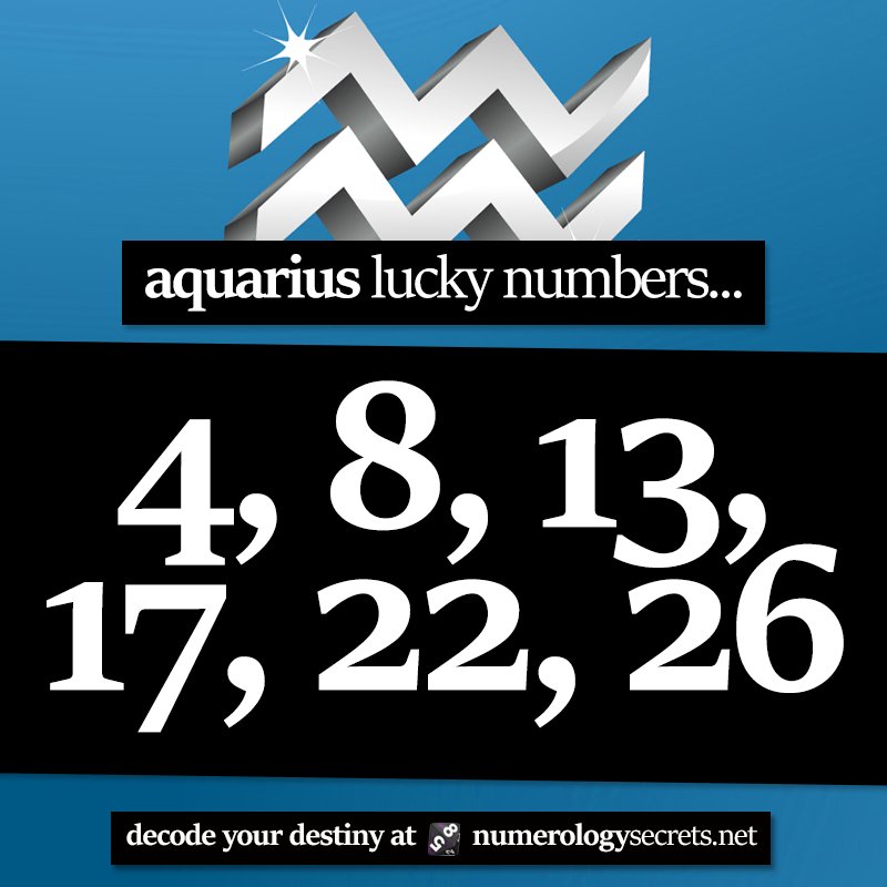  برج الدلو Lucky Numbers