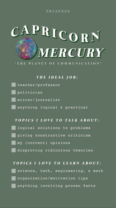  Merkuuri tähendus Kaljukitses ja isiksuseomadused