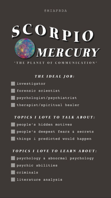  Mercurio en Escorpio Significado y rasgos de personalidad