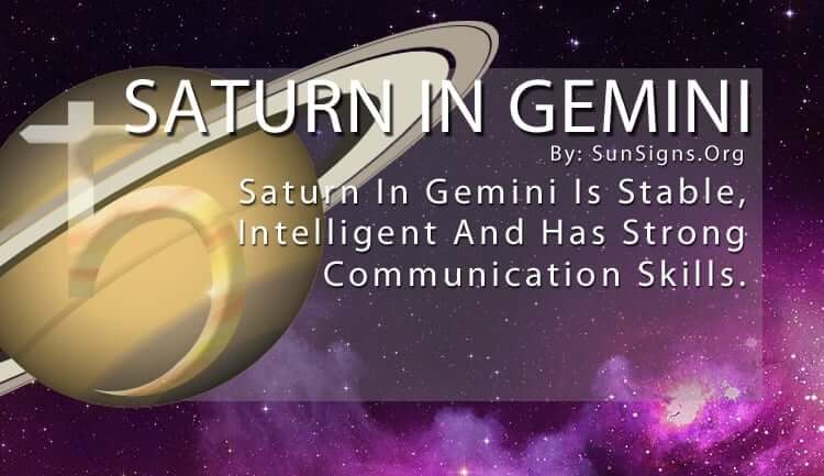  Saturno en Géminis Significado e trazos de personalidade