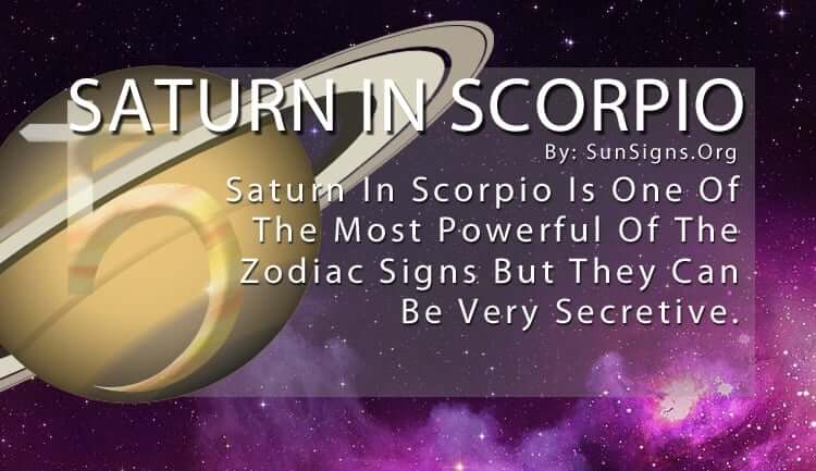  Сатурн во Шкорпија Значењето и особините на личноста