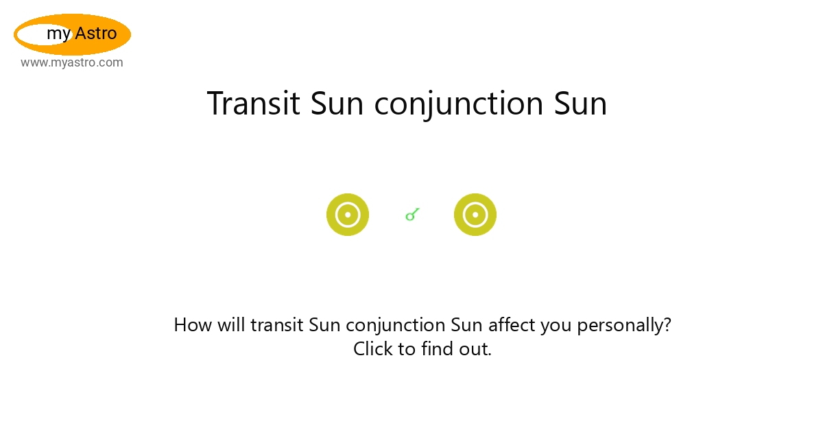  Sun Conjunct Sun: Synastry والمعنى العابر