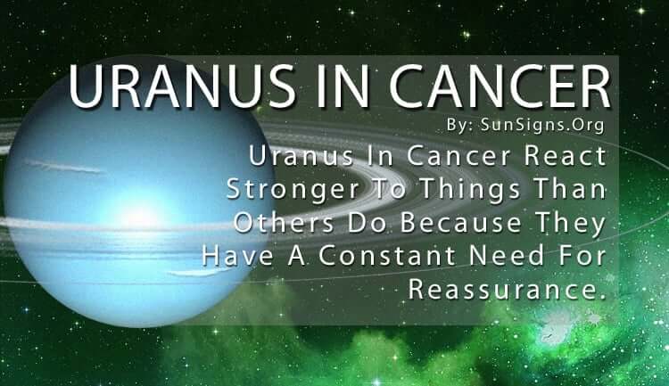  Urano no significado do cancro e trazos de personalidade