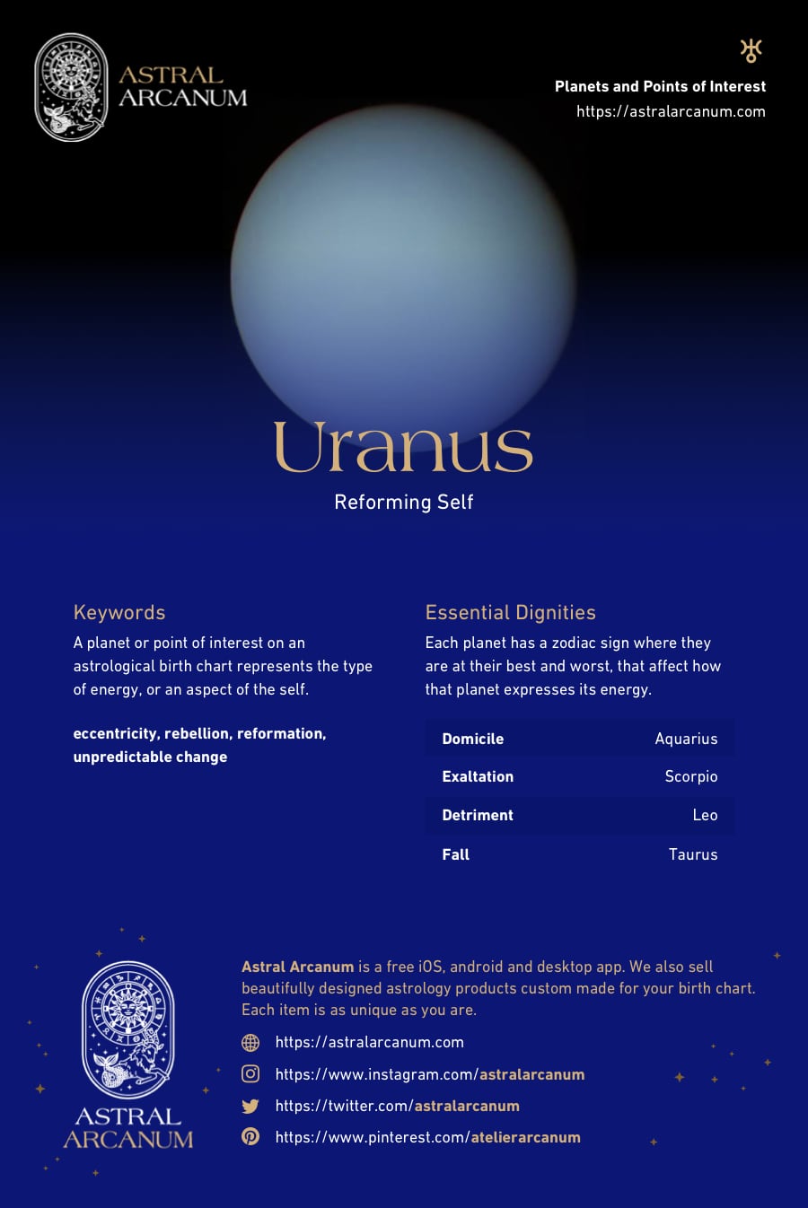  Астрологиядағы Уран белгісінің мағынасы