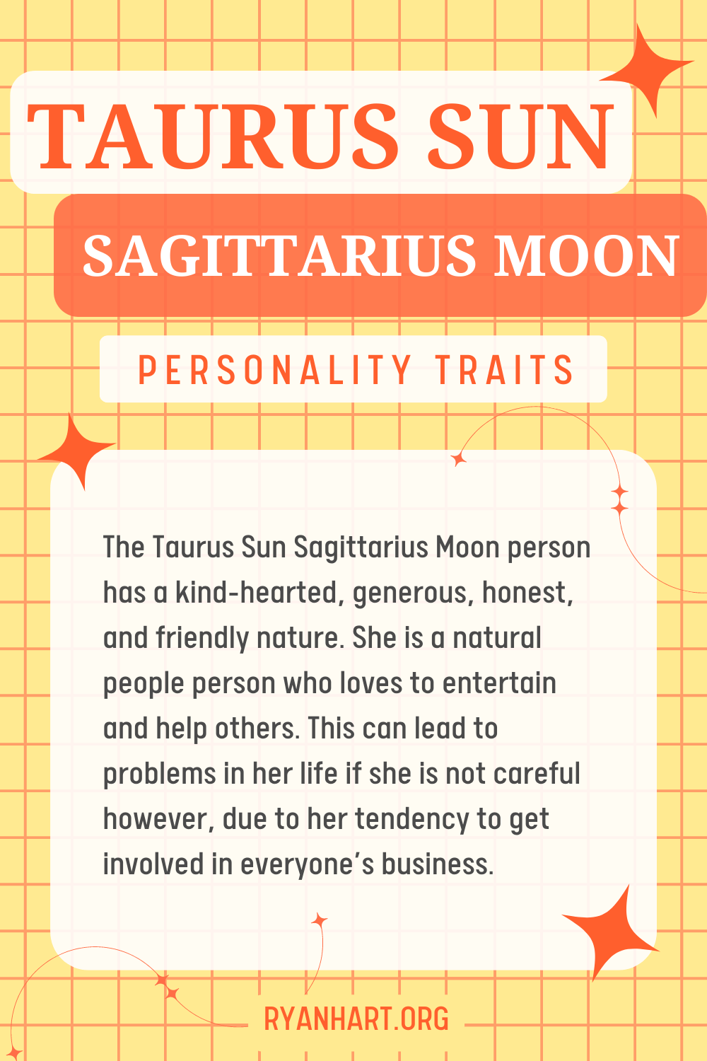  Taurus Sun Sagittarius Moon Persoanlike trekken