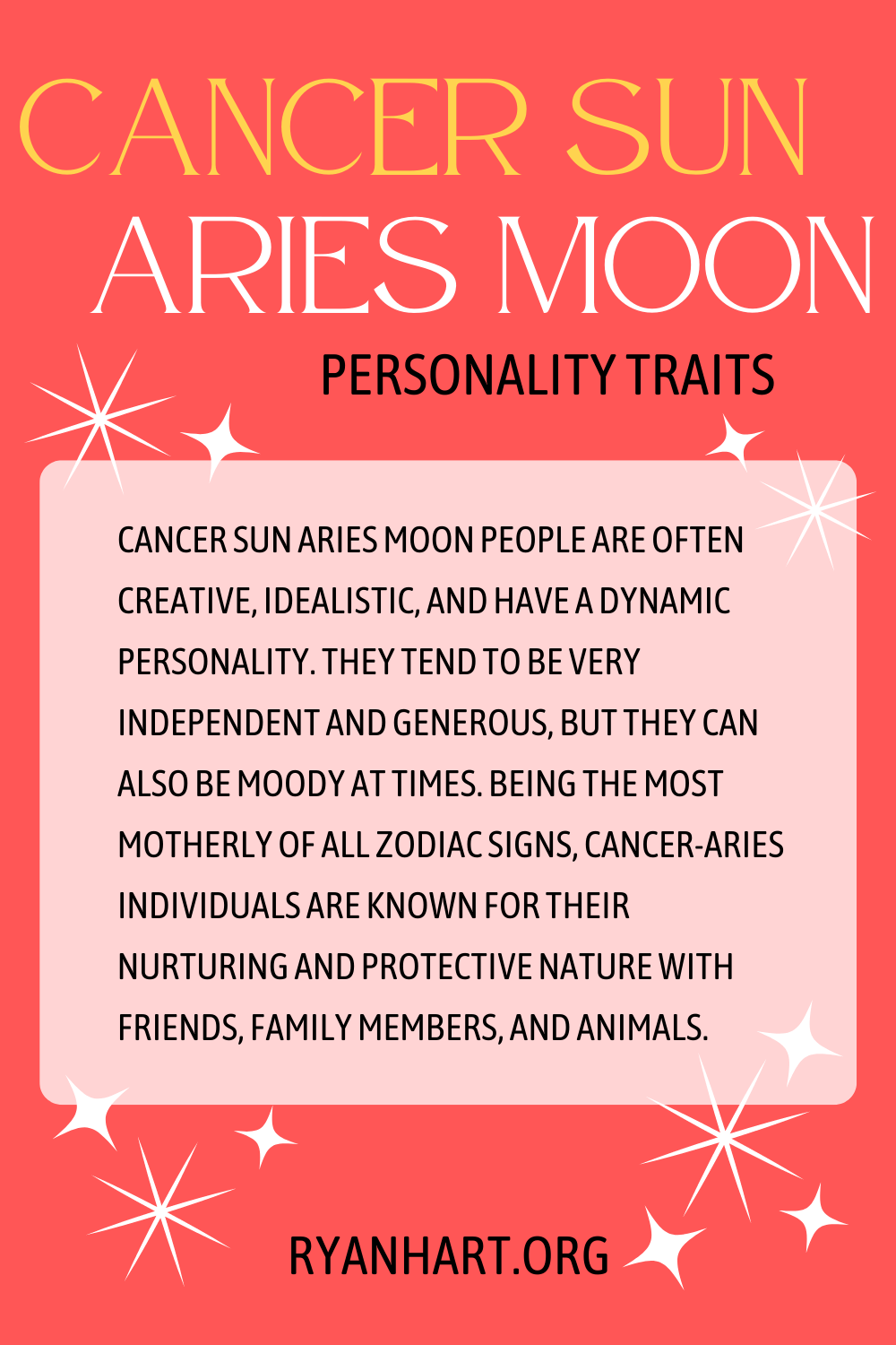  Cancro Sol Aries Lúa Trazos de personalidade