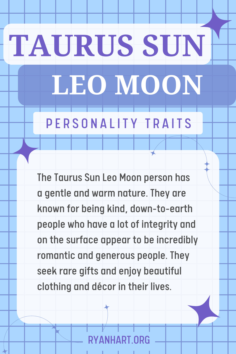  Taurus Sun Leo Moon Persónuleikaeinkenni