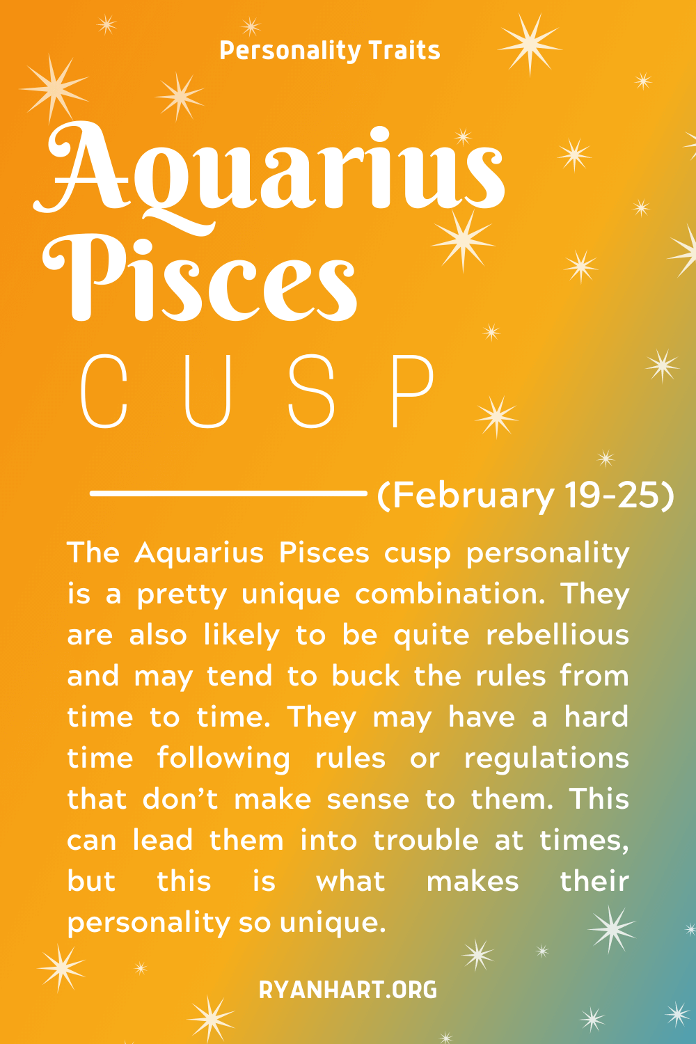  Aquarius Pisces Cusp Sifa za Mtu