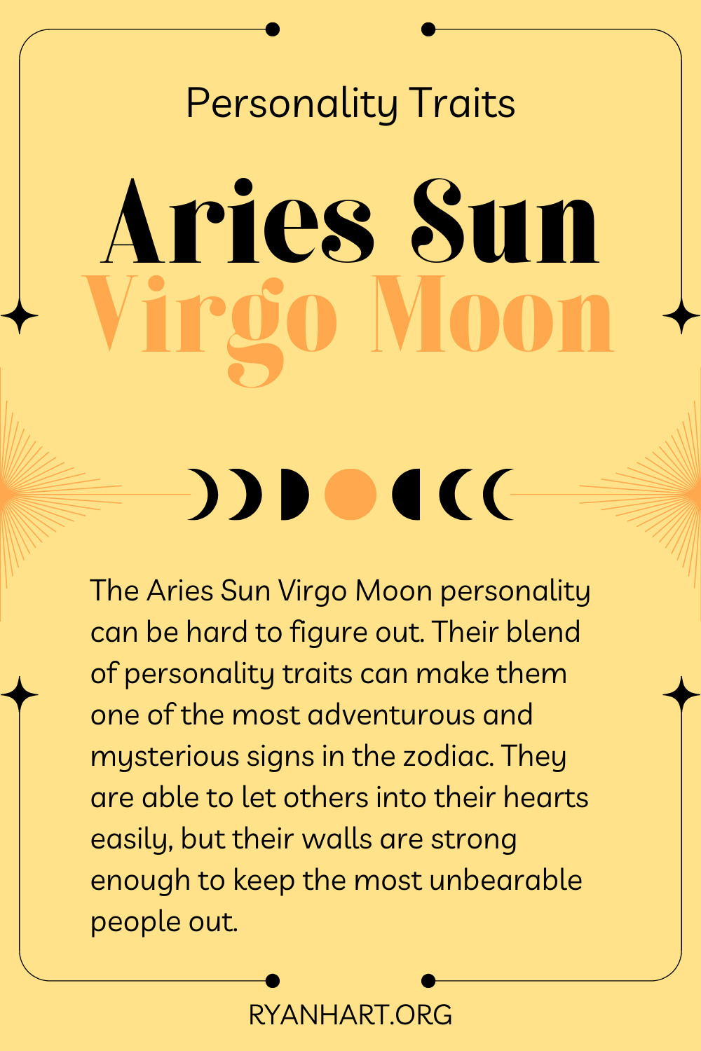  Aries Sun Virgo Moon លក្ខណៈបុគ្គលិកលក្ខណៈ