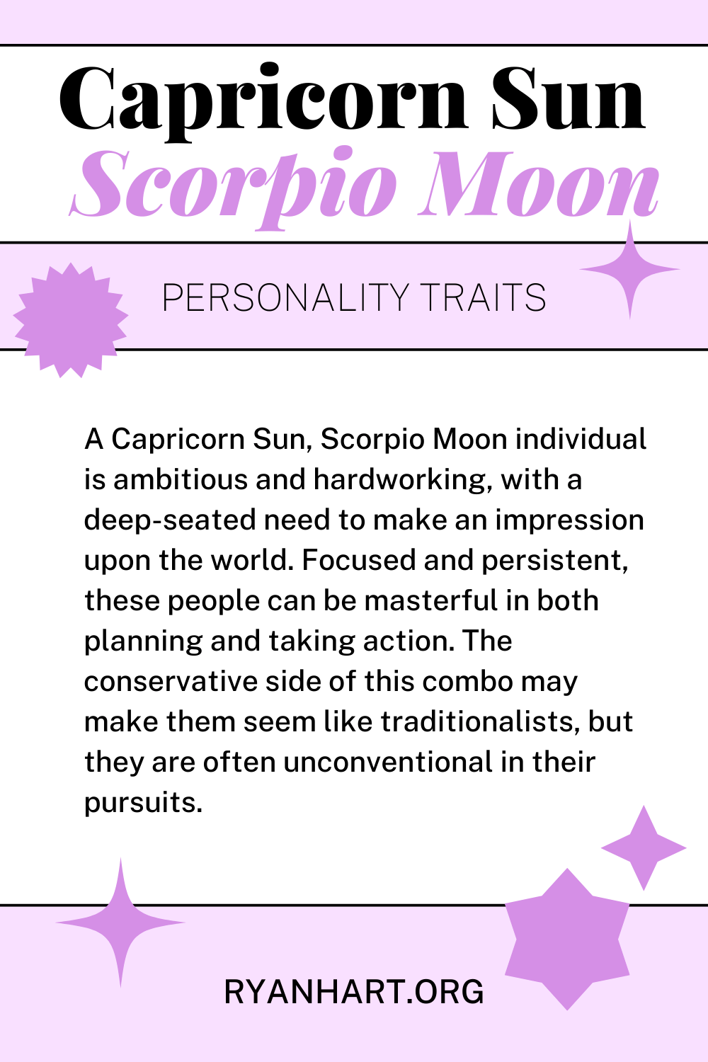 Tilmaamaha shakhsi ahaaneed ee Capricorn Sun Scorpio Moon