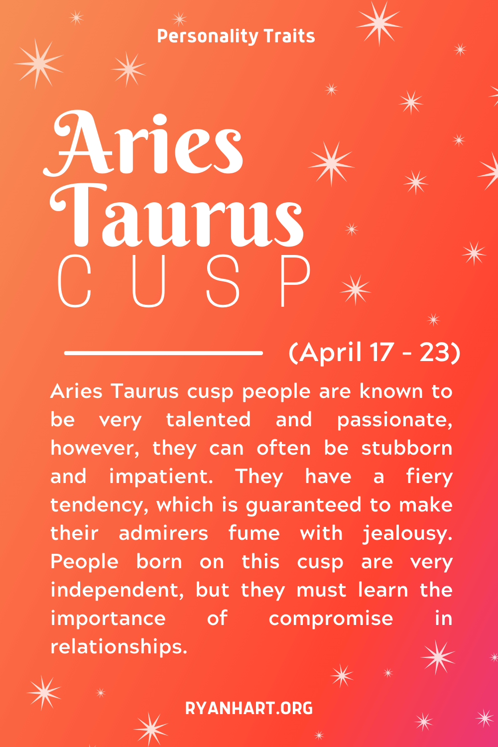  ລັກສະນະຂອງ Aries Taurus Cusp