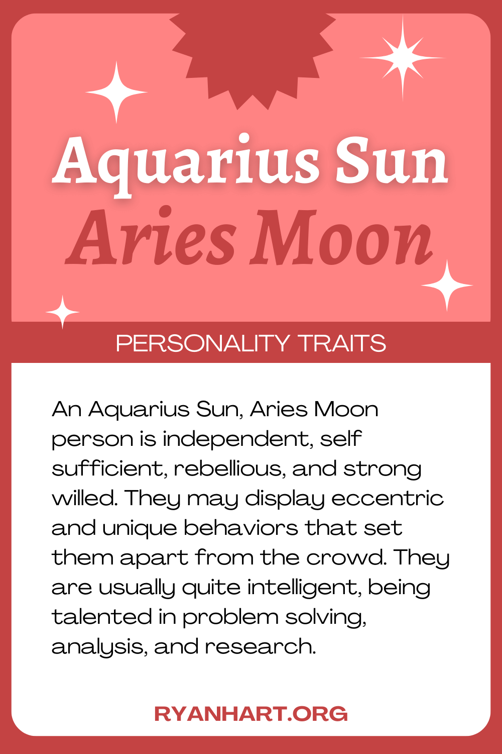  Aquarius Sun Aries Moon ລັກສະນະຂອງບຸກຄະລິກກະພາບ