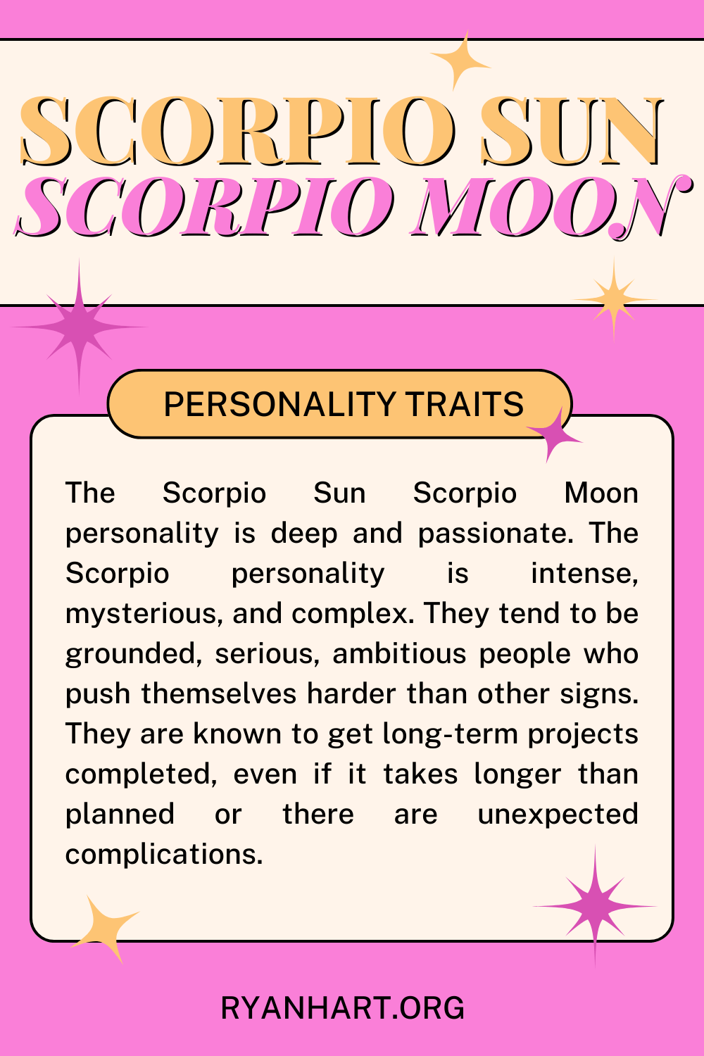  Scorpio Sun Scorpio Moon Persoanlike trekken