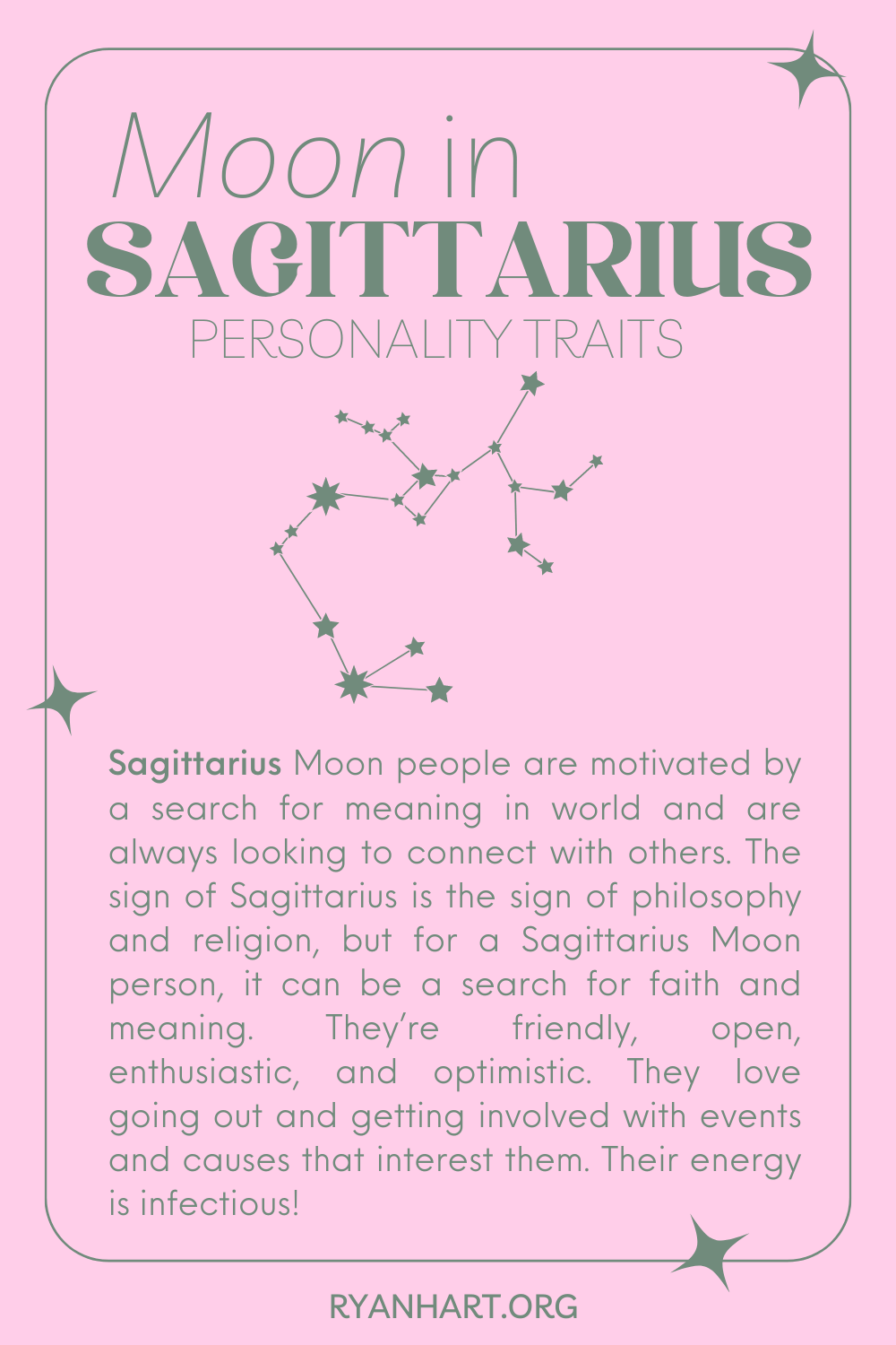  Sagittarius Moon Sign Persoanlike trekken