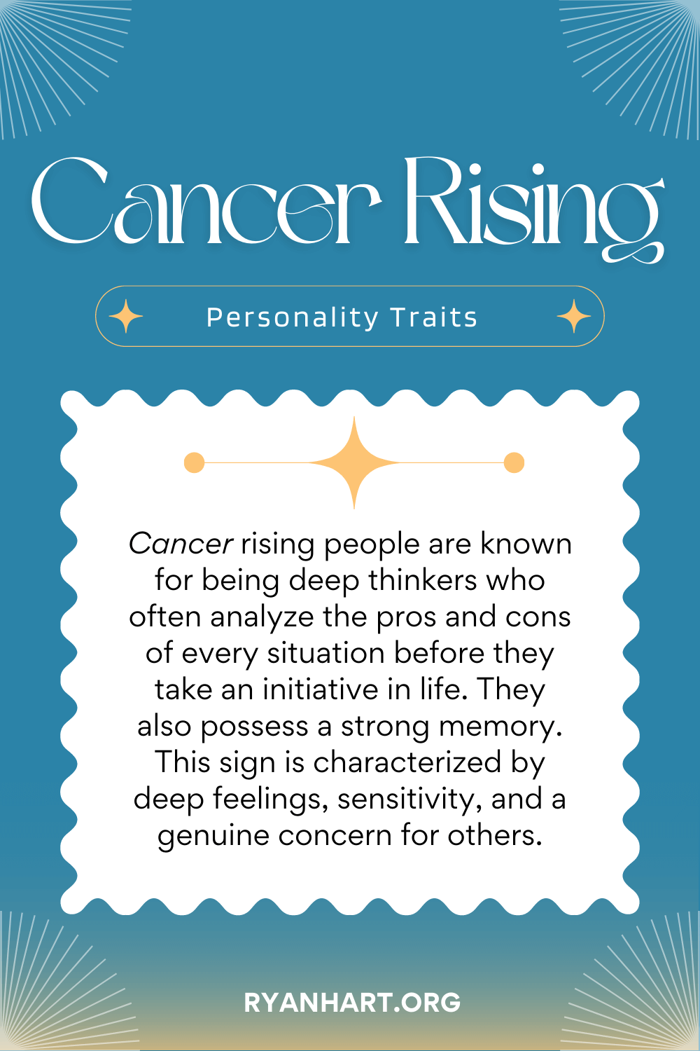 Kanker Rising jeung Tret Personality Ascendant
