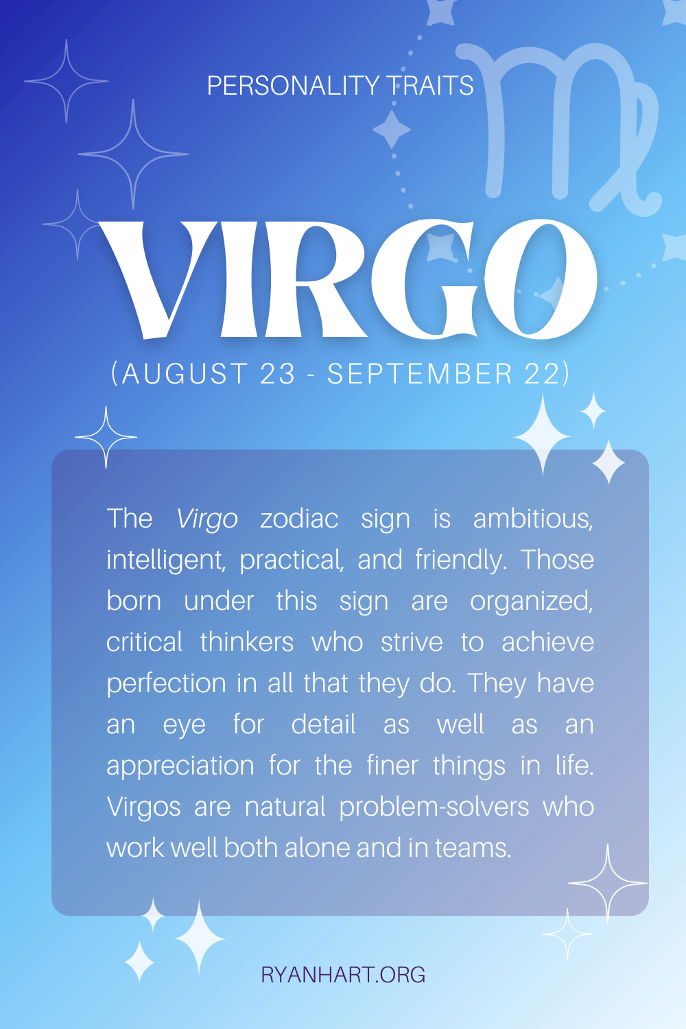  Rasgos de personalidad de Virgo (Fechas: 23 de agosto - 22 de septiembre)