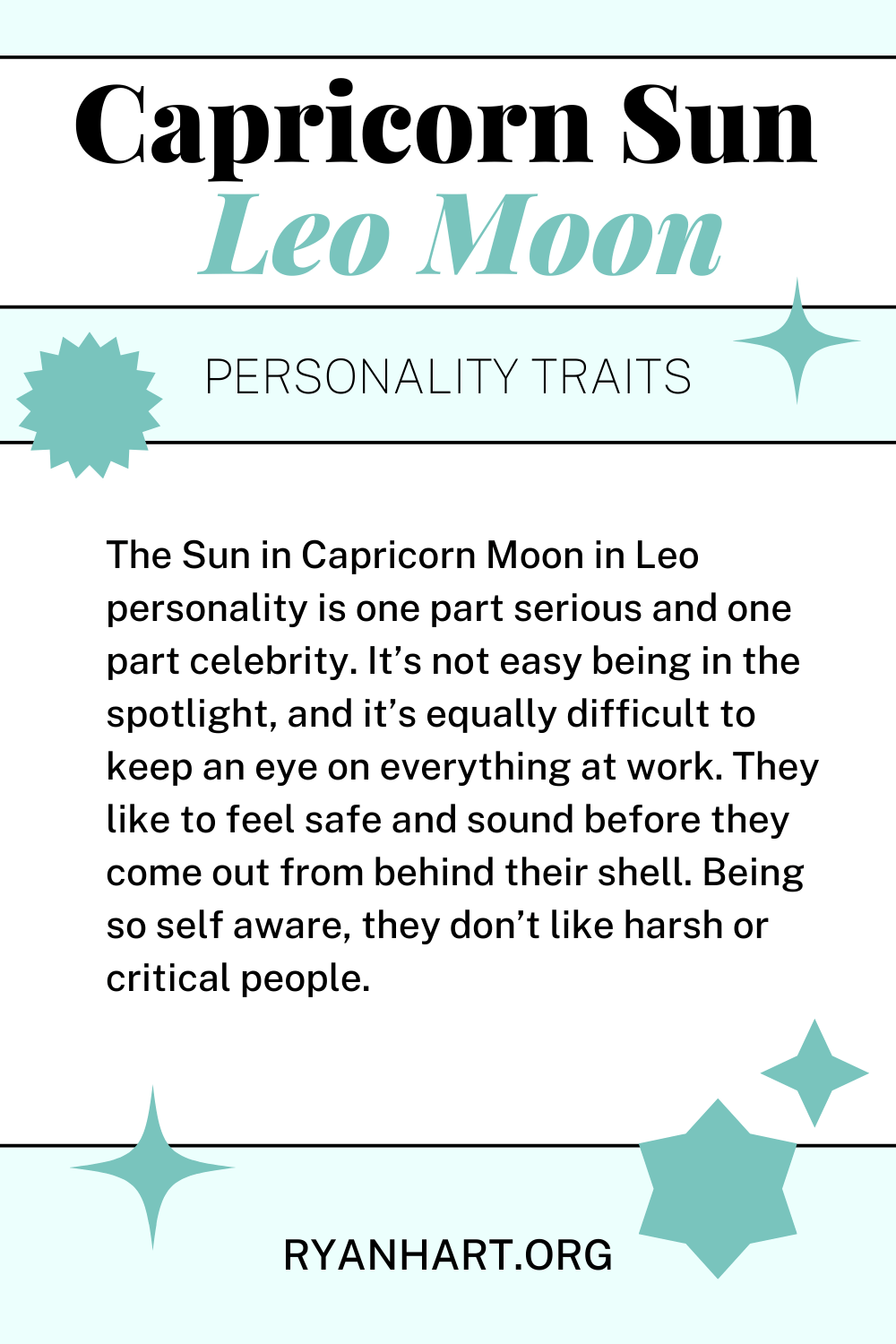  Capricorn Sun Leo Moon Хувийн шинж чанарууд