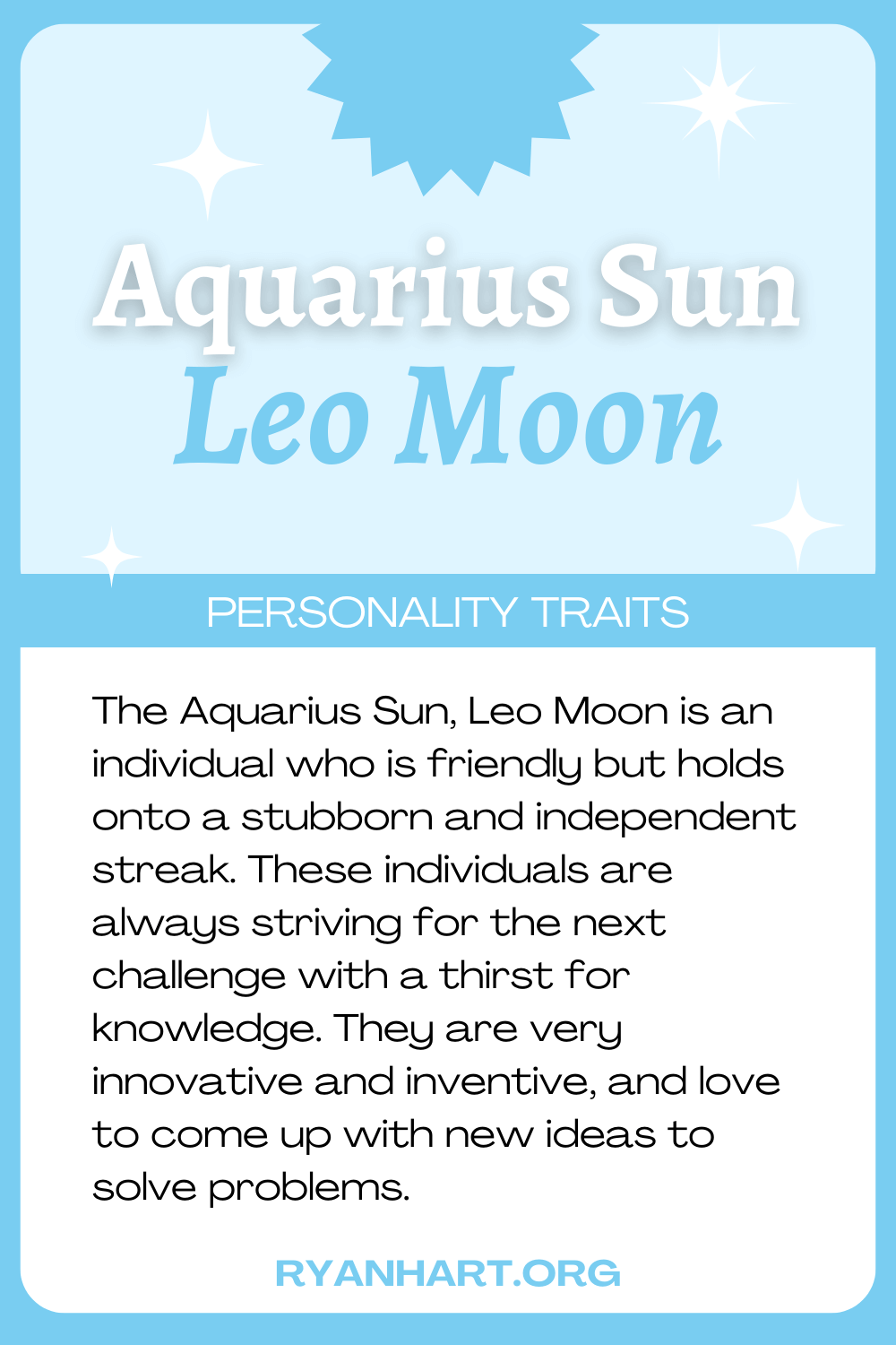  Aquarius Sun Leo Moon ပင်ကိုယ်စရိုက်လက္ခဏာများ