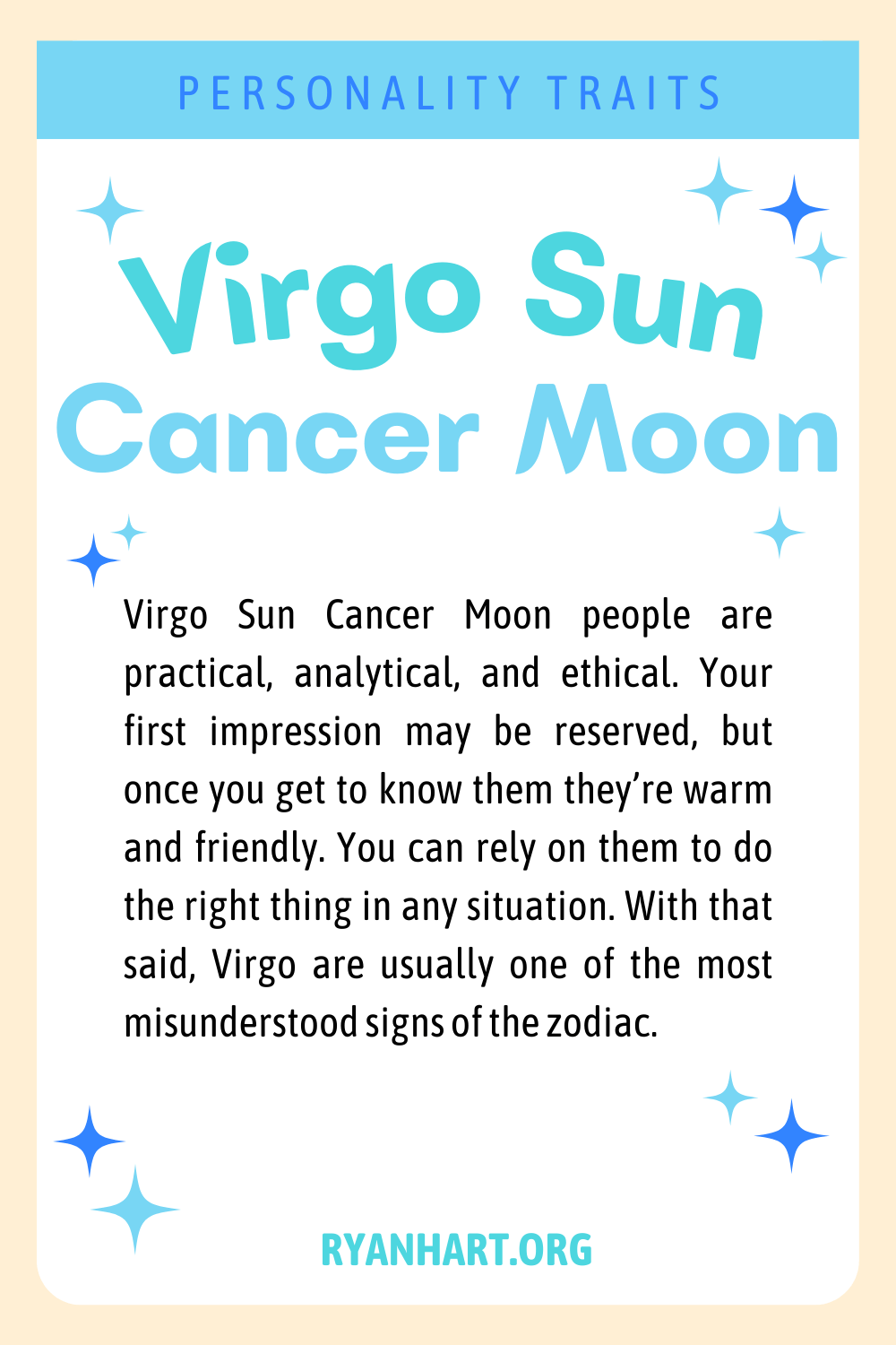  ລັກສະນະບຸກຄະລິກກະພາບຂອງ Virgo Sun Cancer Moon