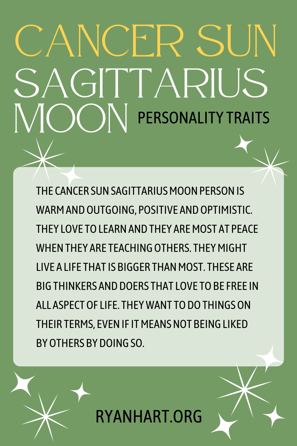  Saratani Sun Sagittarius Moon Personality Sifa